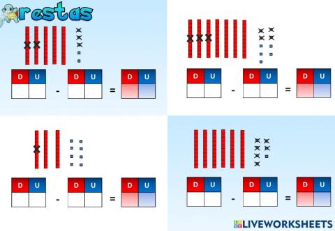 Restas en horizontal