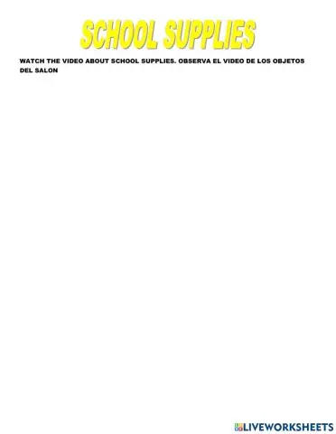 School supplies video