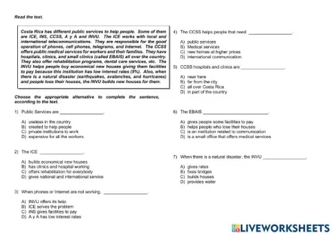 Reading Comprehension-Simple Present