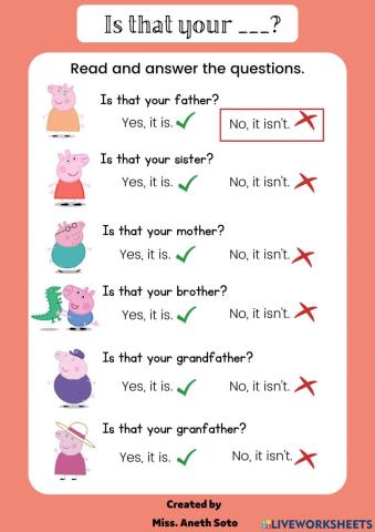 Is that your ----? Yes-No