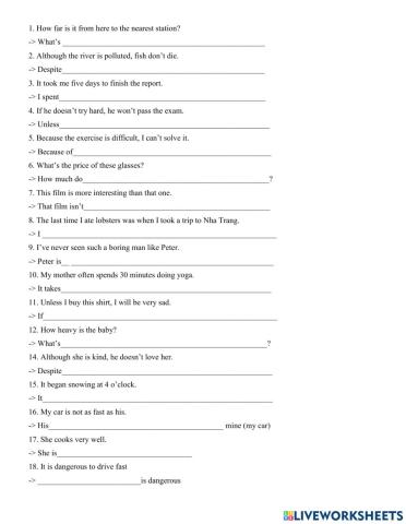 Grade 5 chuyen- Viet lai cau