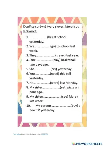 Past simple - sentences