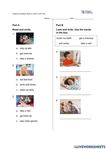 Hang Out 3-Unit Test 9