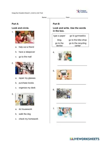 Hang Out 5-Unit Test 8