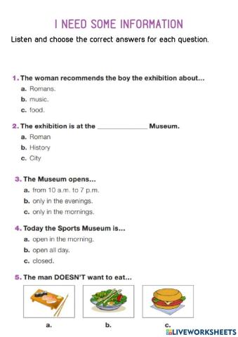 I need information - A phone call