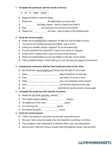 GG 3. Unit 4 Language test