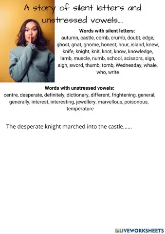 Silent letters and unstressed vowels