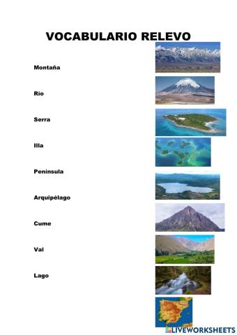 Vocabulario relevo