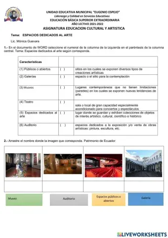 Espacios dedicados al arte