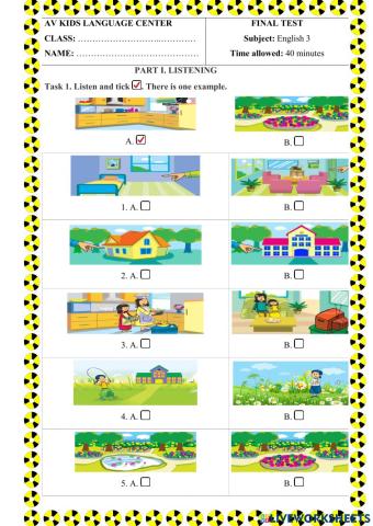 PBT Đề 15 (Lớp 3) Mrs.Thuy