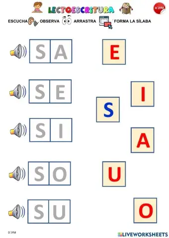 Sílabas sa se si so su