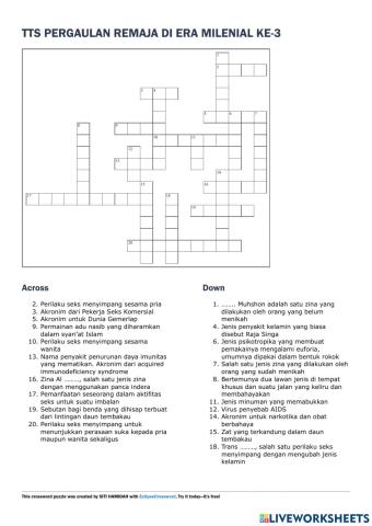 Tts pergaulan remaja di era milenial ke-3