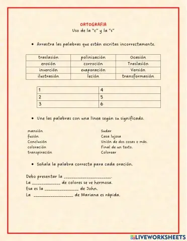 Uso de la -c- y la -s-