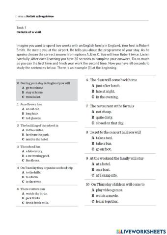 Idegennyelvi mérés:angol