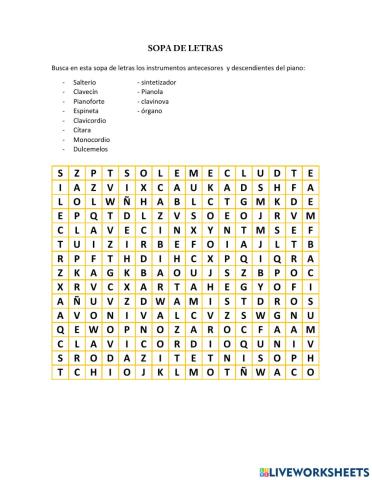 Sopa de letras