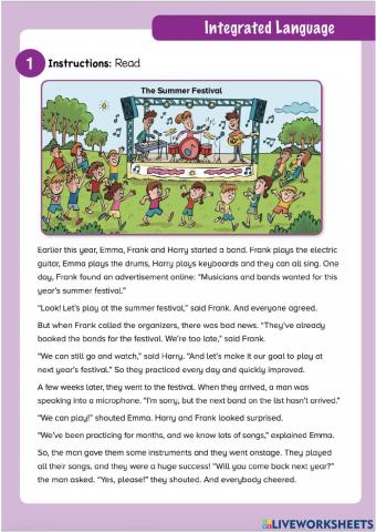 Reading and listening