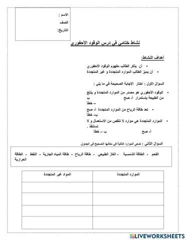 الوقود الاحفوري