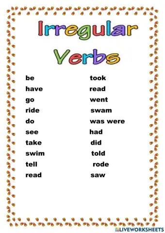 Irregular verbs