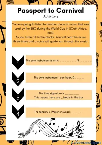 Passport to Carnival - Activity 4