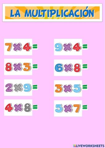 Multiplicación por una cifra