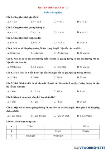 Ôn tập toán chuyển động