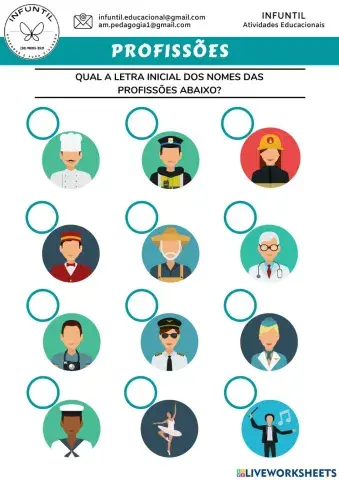 Letra inicial dos nomes