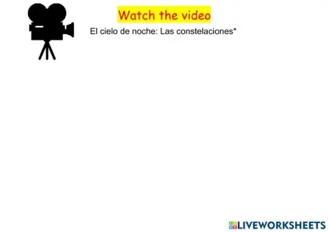 El cielo de noche: las constelaciones