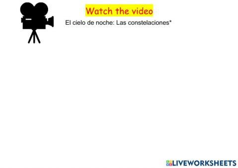 El cielo de noche: las constelaciones