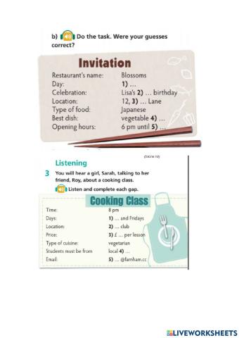 Smartime 2. unit 5.listening