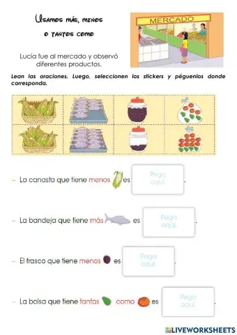 Usamos más, menos, tantos como