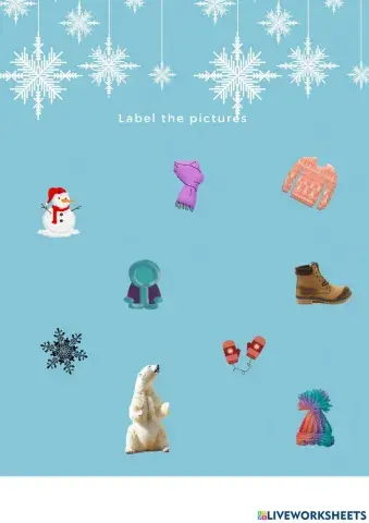 Winter vocabulary write