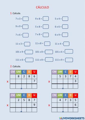 Cálculo y operaciones