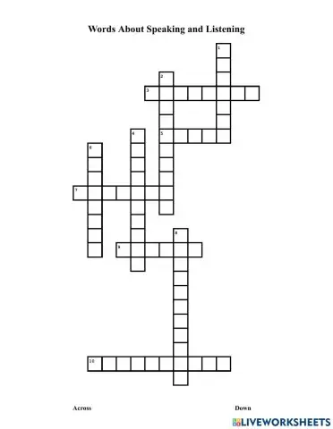 Speaking & Listening