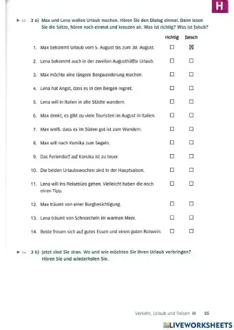 A2 Lek12 Hören und Sprechen A2 H3a-b