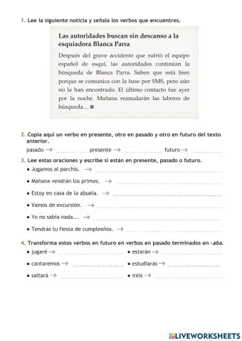 Repasa y comprueba lo aprendido tema 9 lengua Tercero
