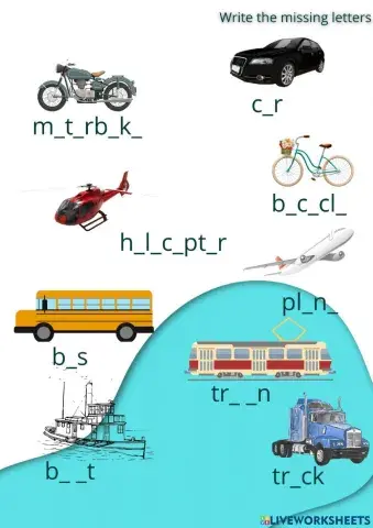 Transports: Write the letters