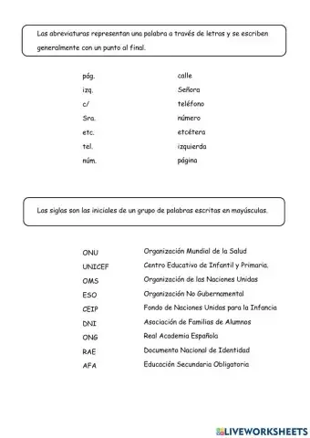 Abreviaturas y siglas