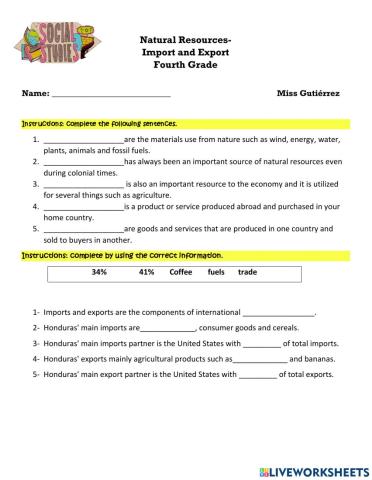 Natural Resources-Import and Export