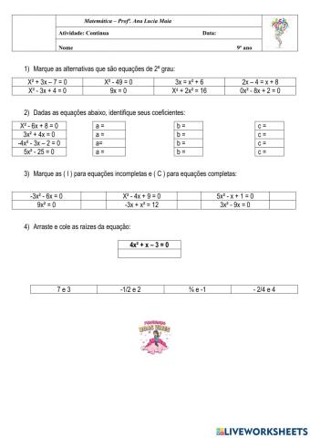 Equações de 2º grau