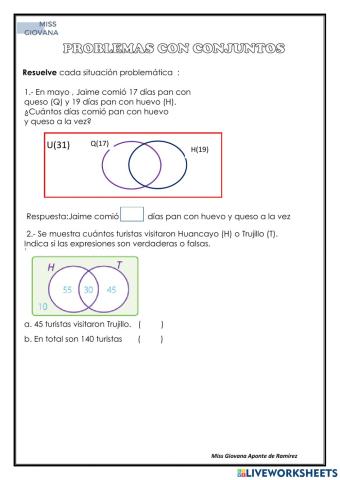 Problemas con conjuntos