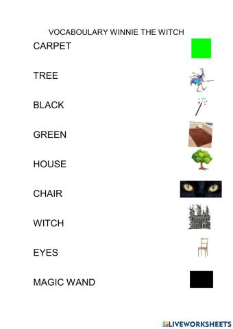 VOCABOULARY WINNIE THE WITCH