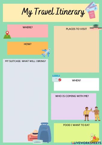 Travel itinerary