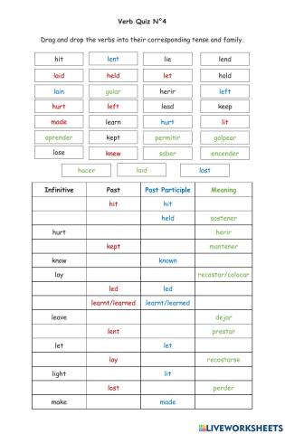 Verb Quiz N°4
