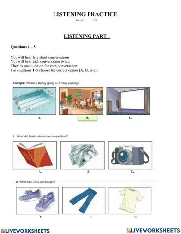 Listening Practice A2+