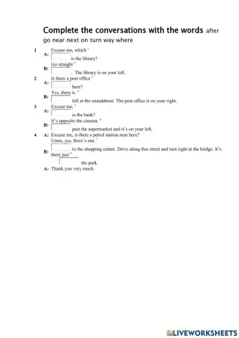 Prepositions of place and movement