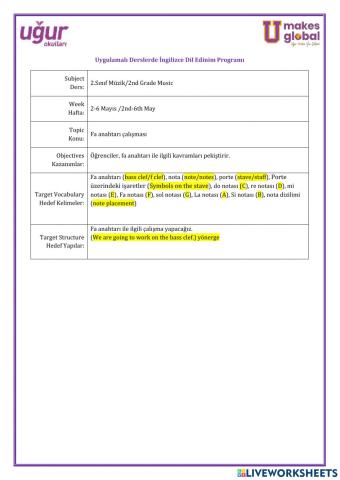 Müzik-2.Sınıf-2-6 Mayıs
