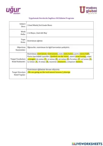 Müzik-3.Sınıf-2-6 Mayıs