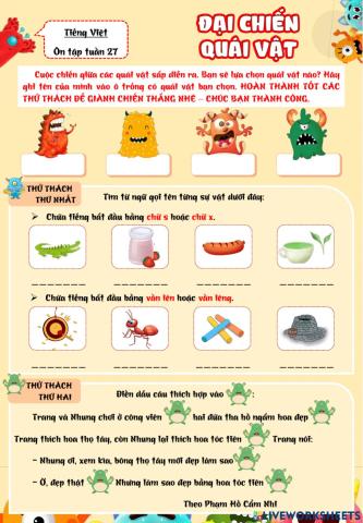 Phiếu bt tiếng việt tuần 27