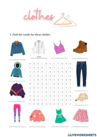 Clothes vocabulary