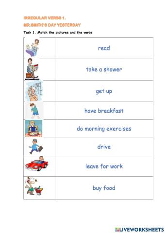 Present SImple Irregular Verbs Daily routines